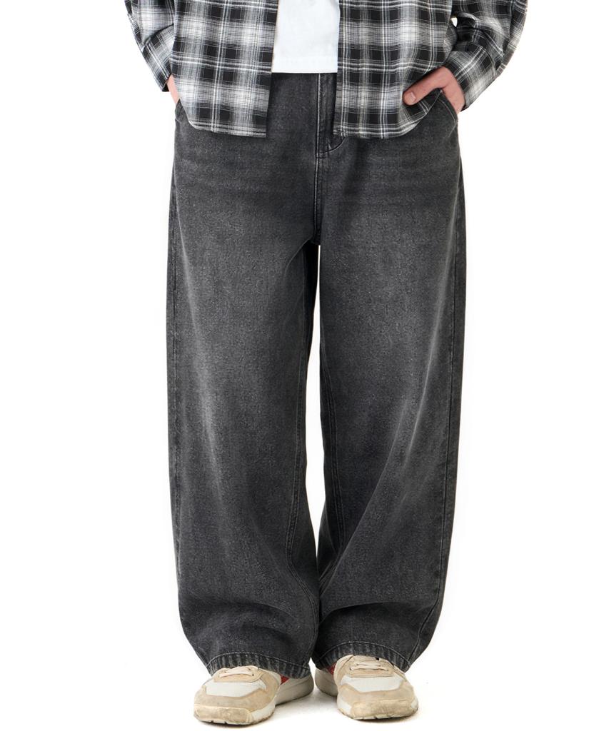 GRAYBLVD Wesley Washed Denim Pants (Black)