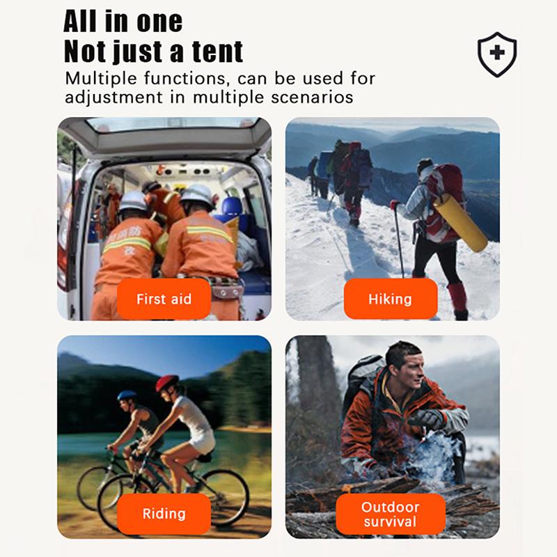 2-Person Emergency Tent - Waterproof & Windproof Survival Shelter for Camping, Hiking & Outdoor Adventures