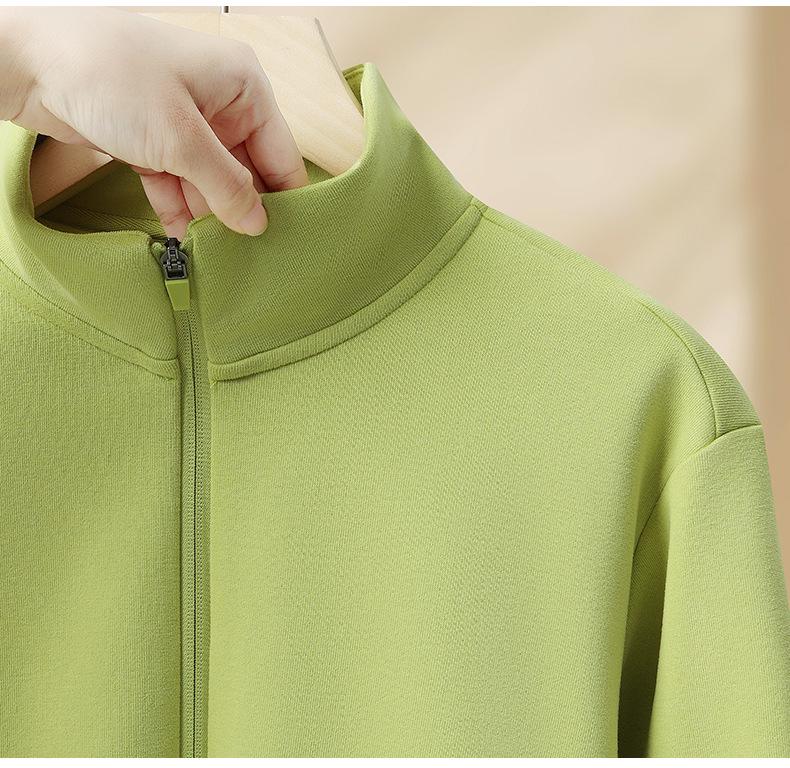 Unisex Comfortable Solid Color Zipper Hoodie with Stand-up Collar - Autumn/Winter Edition