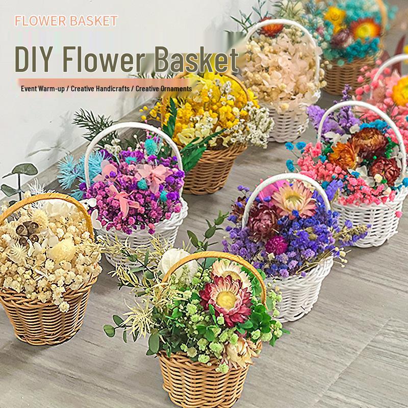 Back-to-School Gift: DIY Eternal Flower Mini Basket Ornament for Team Building & Decoration