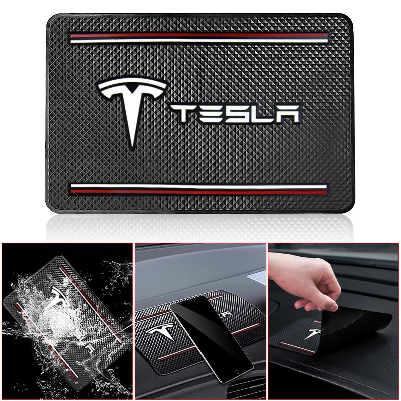 1 ks Znak auta Protiskluzová podložka Držák telefonu Protiskluzová podložka Car Stlying Pro Tesla Model 3 Model X S 2016-2023 Model Y Nálepky TM3 TMX