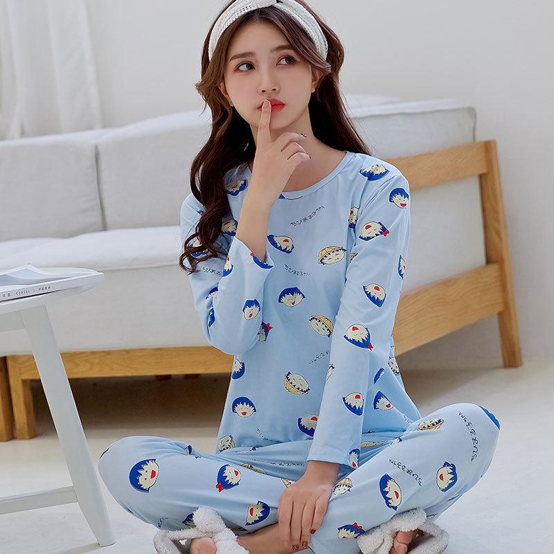 

Повседневный пижамный комплект с рождественской елкой для женщин - Носить на улице, Длинный рукав и брюки, Подходит для лета, весны и осени M