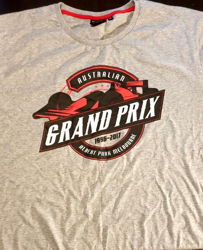

AUSTRALIAN GRAND PRIX 1996 to 2016 Race Winners TShirt. Colour Grey. Size 3XL. Unisex T-Shirt XXXL