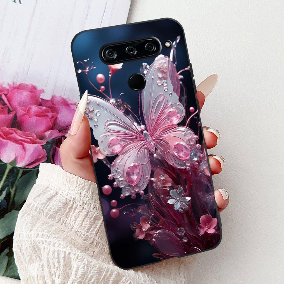 Funda For LG V40 ThinQ Case Cover Silicone Luxury Fashion Cute Cat Cool Shockproof Bumper Casing For LG V405 LM-V405 LM-V409N