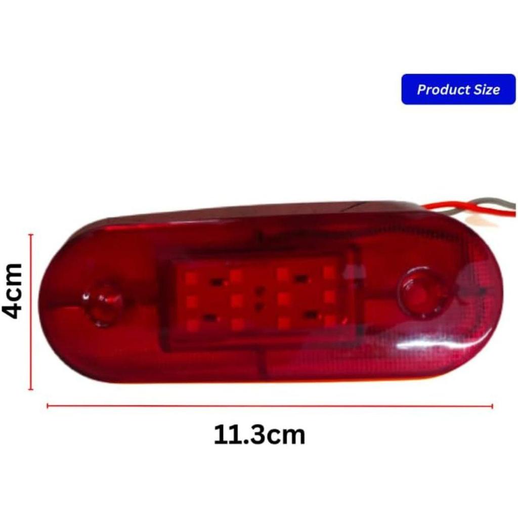 APSMOTIV 6PCS LED Side Marker Lightsv12V Trailer Marker Light Red Universal Clearance Lights for Trucks Trailer RV Camper Boat Marine