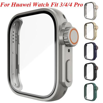 Cambia all'Ultra Case per Huawei Watch Fit 3 4 4Pro Custodie in Vetro Temperato Pellicola Protettiva per Huawei Fit4 Fit3 Aggiorna all'Ultra 2