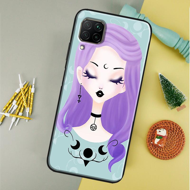 Girly Pastel Witch Goth For Huawei P60 Pro P30 P40 Lite Nova 10 9 SE 7i 8i 11i 12i 12s Y90 Y60 Y70 Y72 Y61 Y91 Case