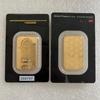 3D Gold Plated Souvenir Bar Non-Magnetic Copper Collectible Metal Bar with Unique Serial Numbers