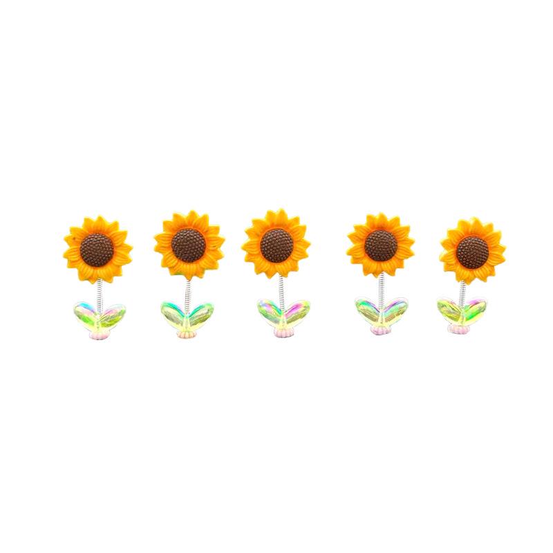 2024 Kreatives Sonnenblumen-Autodekor - Wackelkopfdach-Design im Stil von Internet-Berühmtheiten auf Douyin