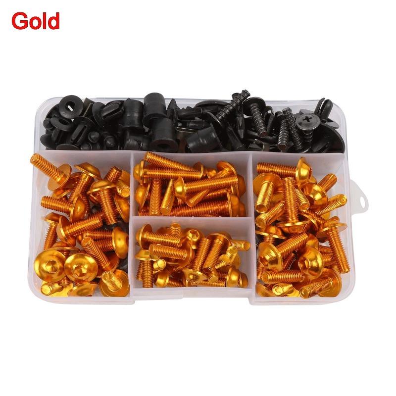 195pcs Fairing Screws Bolt Kit for Suzuki GSXR600 GSXR1000 Hayab GSX1300R GSX600F GSX750F SV1000 SV650 TL1000R/S DL650 DL1000