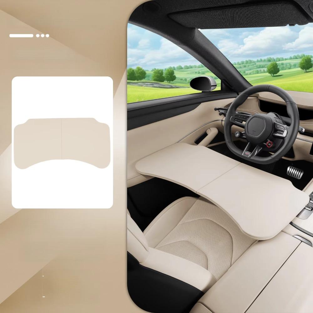 Foldable Car Laptop Desk Large Size Car Dining Table Foldable Car Table Travel Use бежевый