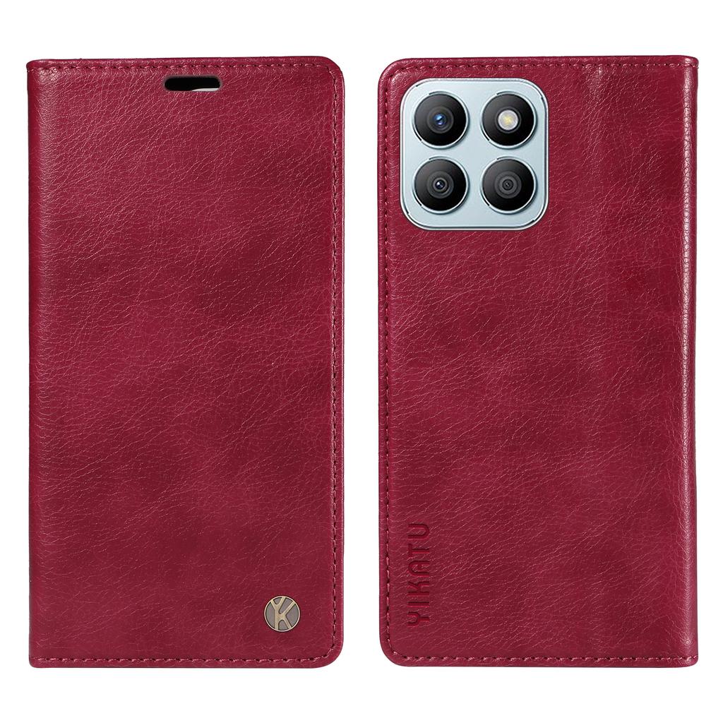 YIKATU YK-006 For Honor X8b 4G Magnetic Case Litchi Texture Stand Phone Cover