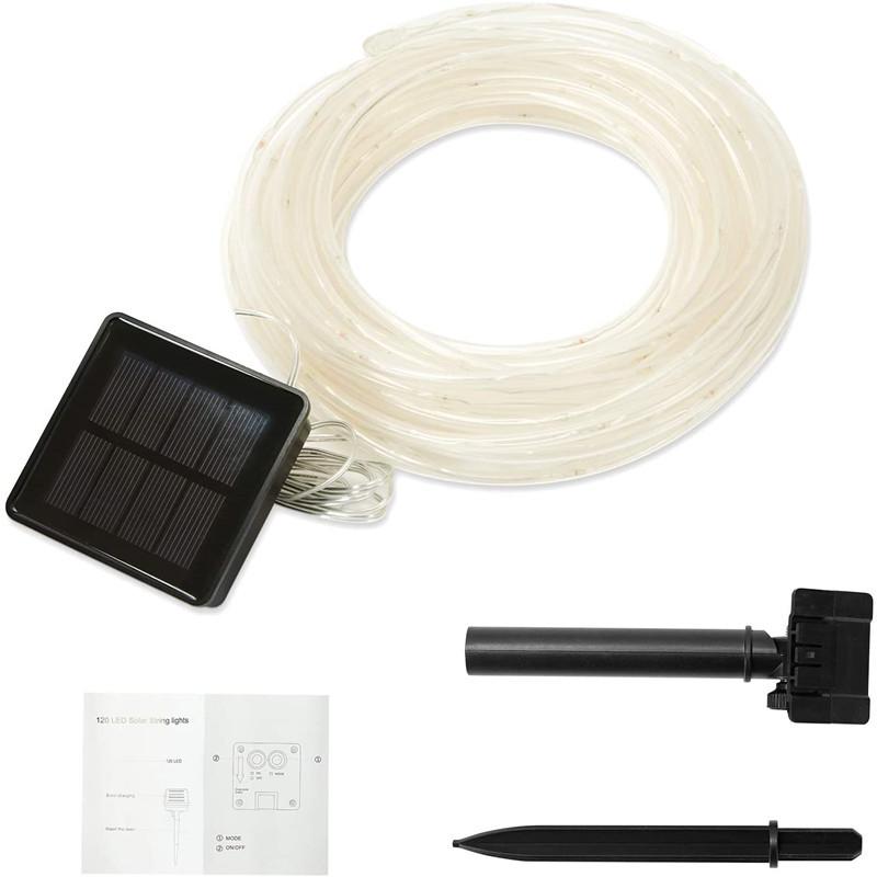 Solar LED Colorful Tube String Lights - Waterproof Courtyard & Garden Decoration