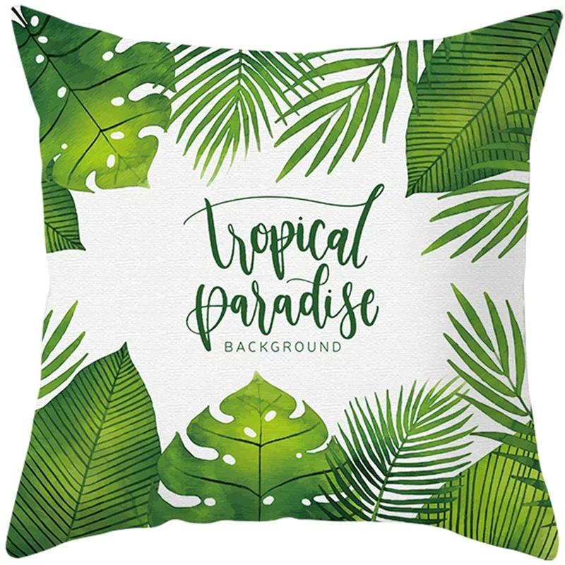 Summer Nordic Plant Pillow Case Tropical Style Cushion Cover Polyester  Pillow Cushion Covers Funda x