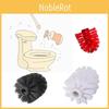 Wc Plastic Replacement Bathroom Cleaning Toilet Brush Head Holder Black White