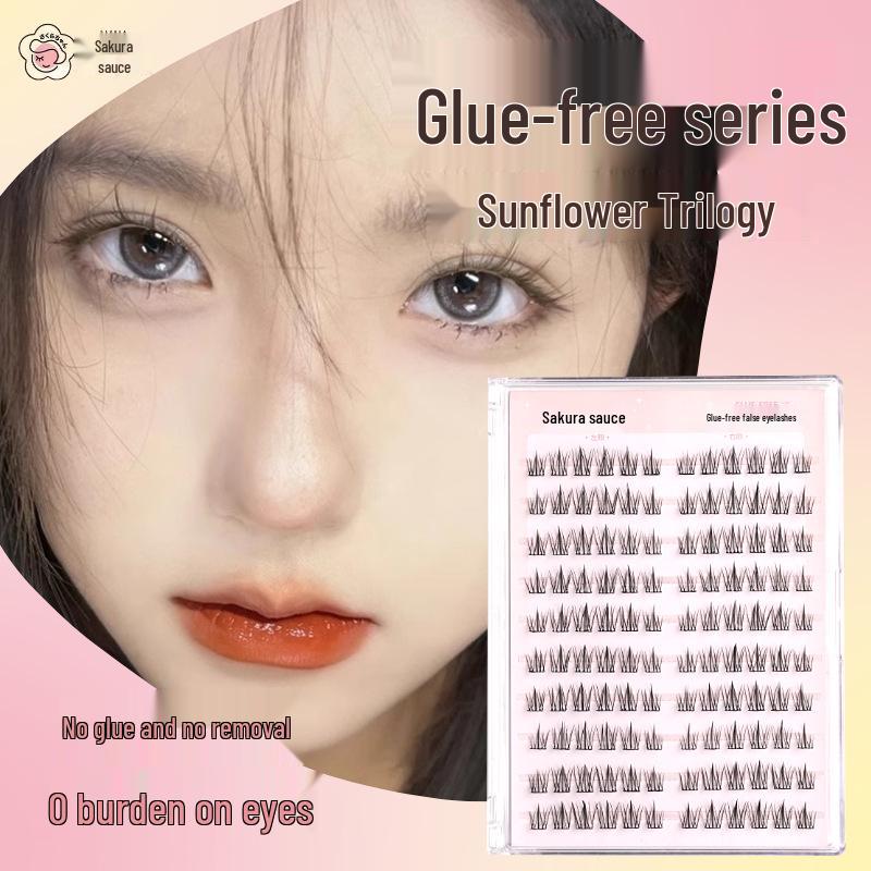 

Glue-Free Sunflower Self-Adhesive Segmented False Eyelashes – Effortless Application for Newbies Trial pack 2 rows 12 non-glue Sunflower