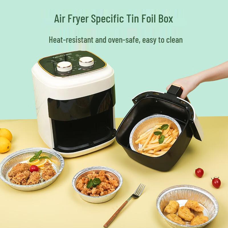 6-inch Round Air Fryer Aluminum Foil Trays, 500 Count