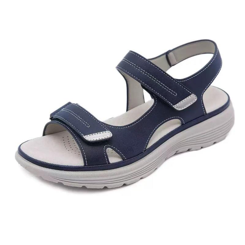 Fashion Summer New Sandals Women's Sports Slope Heels Slippers Lightweight Velcro Beach Sandals