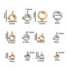 5pcs Stainless Steel Spring Clasp Round Keychain Clips Hook Buckles Connector for Bracelet Necklace DIY Jewelry Making Supplies