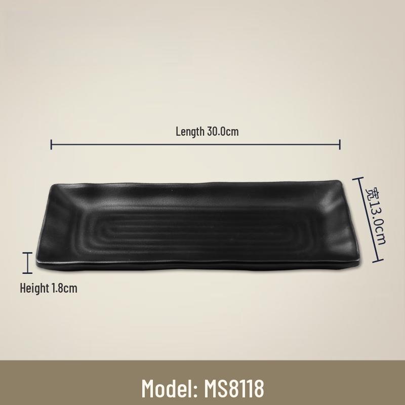 Wuhe Korean Style Melamine Rectangular Serving Plate