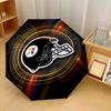 Pittsburgh Steelers Print Auto 8?Ribs Folding Umbrella Wind Resistant Lightweight Automatic Umbrella For Daily Travel