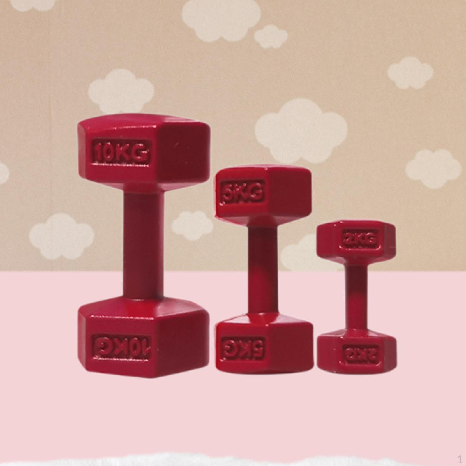 

3 предмета, Миниатюрный колокольчик для чайника, Миниатюрная штанга, Микроландшафтный декор, Сделай сам, Милые мини-гантели