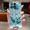 Transparent Phone Case For Xiaomi Poco X6 Pro 5G Case Clear Luxury Fashion Butterfly Flower Soft TPU Silicone Jelly Cover Casing