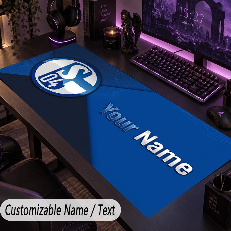Large Mouse PadSchalke 04 FC Custom Name Text Personalized Desk Mat Non Slip Gaming Pad