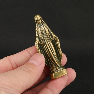 Jungfrau Maria Figur Christus Thema Antiker Stil Heilige Mutter Statue Miniatur Schreibtischornament für Haushalt
