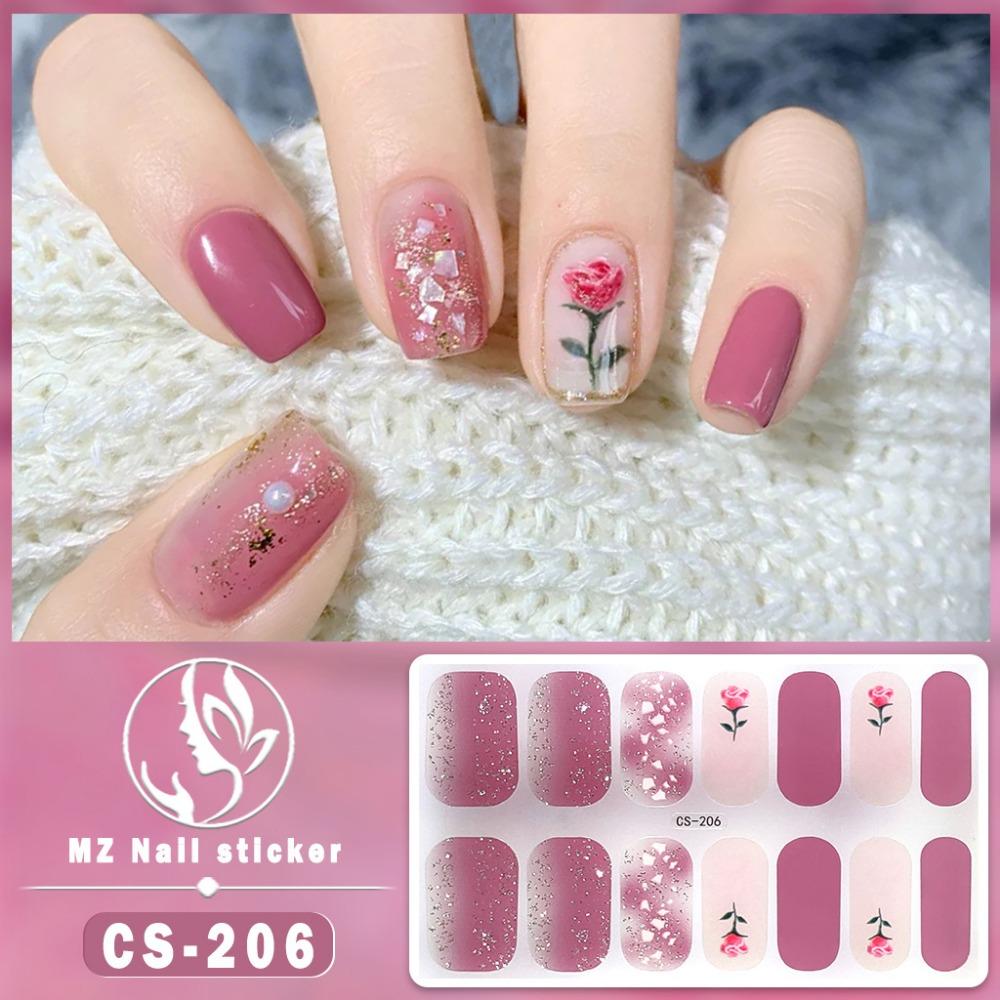 Waterproof No-bake Gel Nail Polish Film Full Sticker Japanese and Korean Style Love Nail Art Film Paper Nail Film Paper Patch