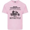 Old Unisex With a Motorcycle Biker Motorcycle Unisexs Light Cotton TShirt