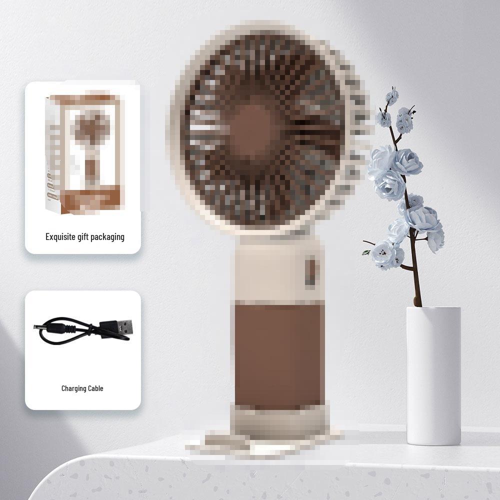 

2023 USB Desktop Handheld Charging Fan: Trendy, Silent, Energy-Saving Home Ornament 15 x 10.5 x 8 cm