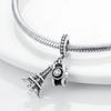 925 Sterling Silber Charm Perle Anhänger Flugzeug Kamera Koffer Reise Charm Passend für Original Halskette Armband Für Frauen DIY Schmuck