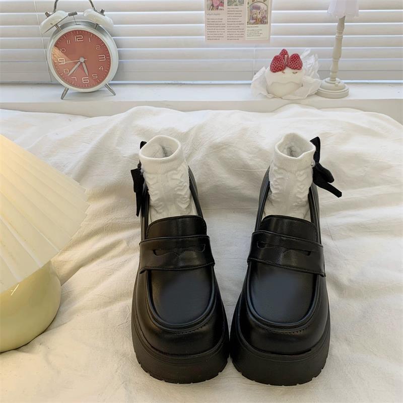 Show High British Style Small Leather Shoes Autumn 2025 New Spice Girl Platform Jk Uniform Single Shoes Versatile Heightening Loafers