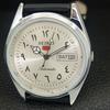 VINTAGE REFURBISHED SEIKO 5 AUTOMATIC 6309A JAPAN MENS SILVER WATCH a442418-1