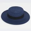 Color Square 20 Buckle Round Straw Hat Summer Travel Sunshade Cap Breathable