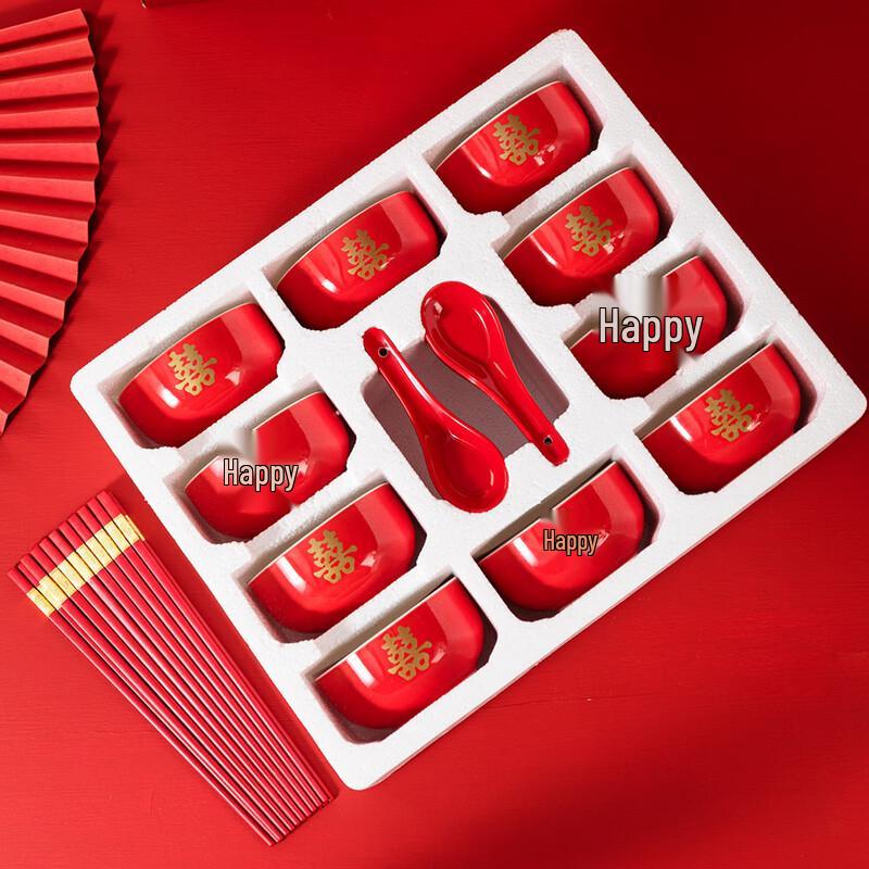 Double Happiness Chinese Wedding Dinnerware Set