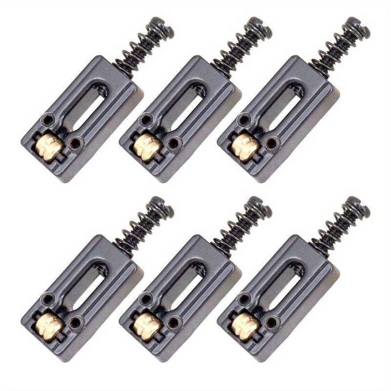 6Pcs Electric Guitar Roller Bridge Tremolo Saddles for Strat TL Zinc Alloy Electric Guitar Replacement Bridge Saddle Set