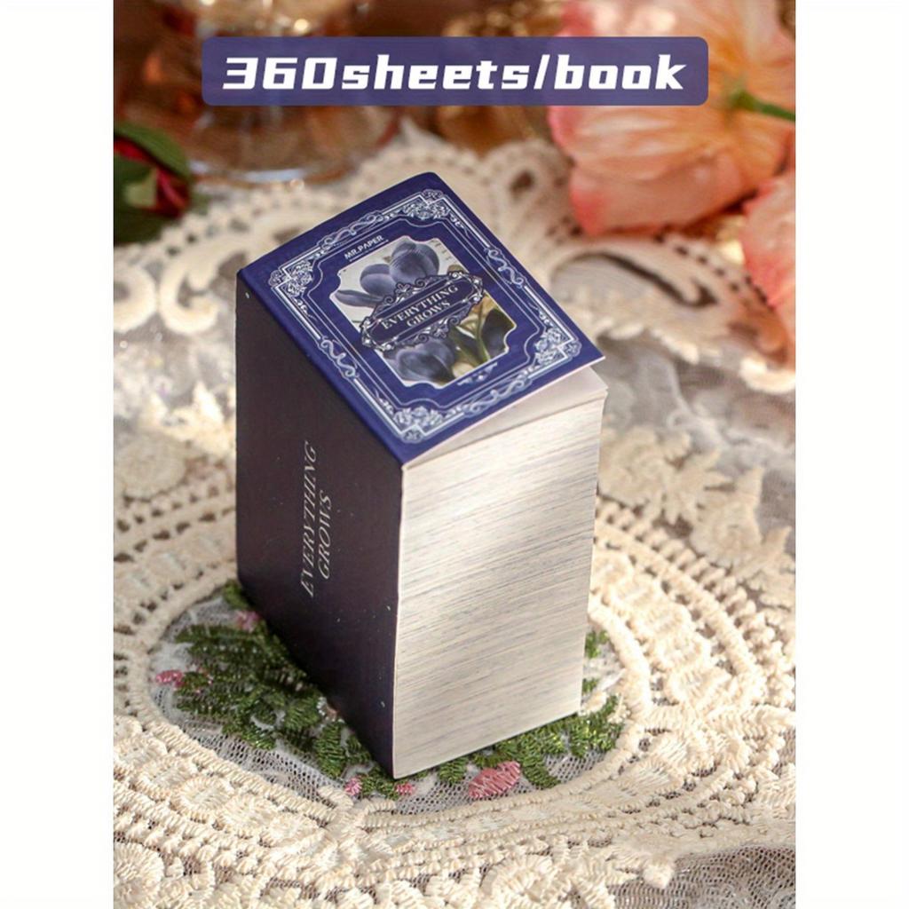 4 Style 360sheets/book Material Book Retro Collector's Series Ins Flower Butterfly Simple Handbook Base Decoration Paper