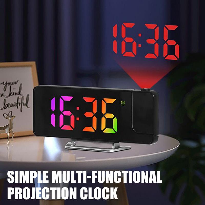 Alarm Clock With Projector Ceiling Projecting Alarm Clock 12/24 H Auto Dimming Display Decoration For Living Room Classroom