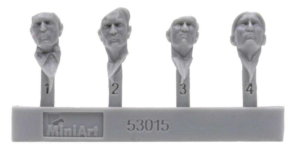 Miniart French Tank Crew 1944 Resin Head Plastic Model MA53015 1/35 (Human)