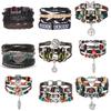 Butterfly Star Moon Pendant Vintage Multi-Layer Leather Bracelet