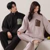 Couple Half Fleece Pajamas Women'S Autumn And Winter Thickened Fleece Warm Coral Fleece Can Be Worn Outside Loungewear Men'S Suit