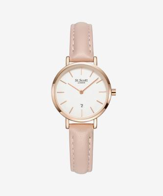 [ST.SCOTT LONDON] ST.SCOTT LONDON Nova Date Leather Watch - Pink ST5503RSPK