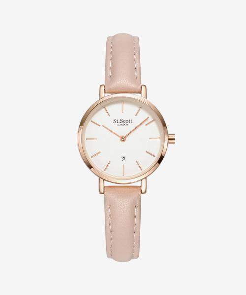 [ST.SCOTT LONDON] ST.SCOTT LONDON Nova Date Leather Watch - Pink ST5503RSPK NONE