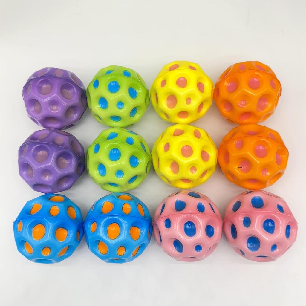 7cm High-Rebound PU Bouncy Ball - Coral Moon Rubber Wrist Toy, Hot Seller