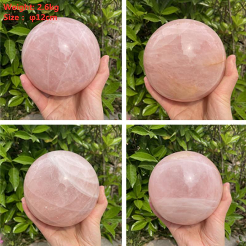 BIG SPHERE BALL Natural Pink Rose Quartz Crystal Healing Ball Sphere Chakra Meditation Stone NEW