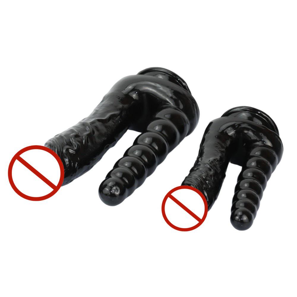 Female Double-Headed Phallus & Anal Plug, Large Vulva Perineum Stimulator for Lesbian Use