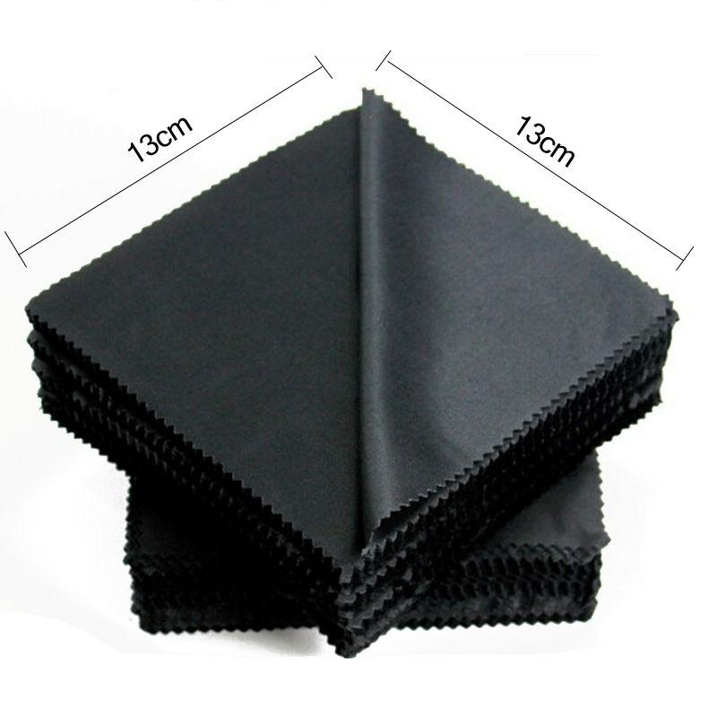 

20PCS Black Microfiber Cleaning Cloths - 13x13cm Lens Wipes for Cycling Sunglasses & Eyewear чорний
