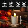 6PCS Solar Tea Light LED Candles Outdoor Waterproof Flameless Solar Tea Lights Rechargeable Candles for Party Garden Home Deco